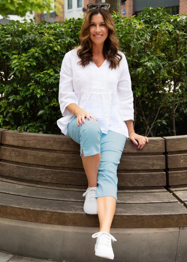 Amazing Woman Linen Peplum Top