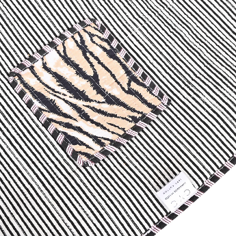 Large Cotton Tote Bag In Tiger Print