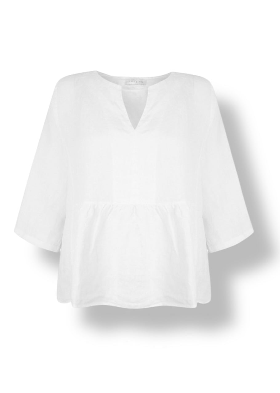 Amazing Woman Linen Peplum Top