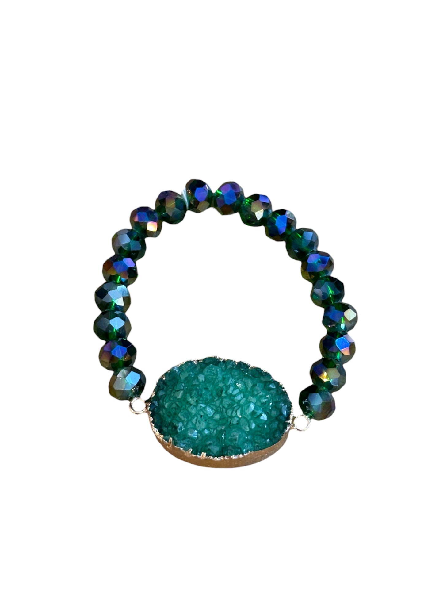 Emerald Green Jewel Charm Bracelet