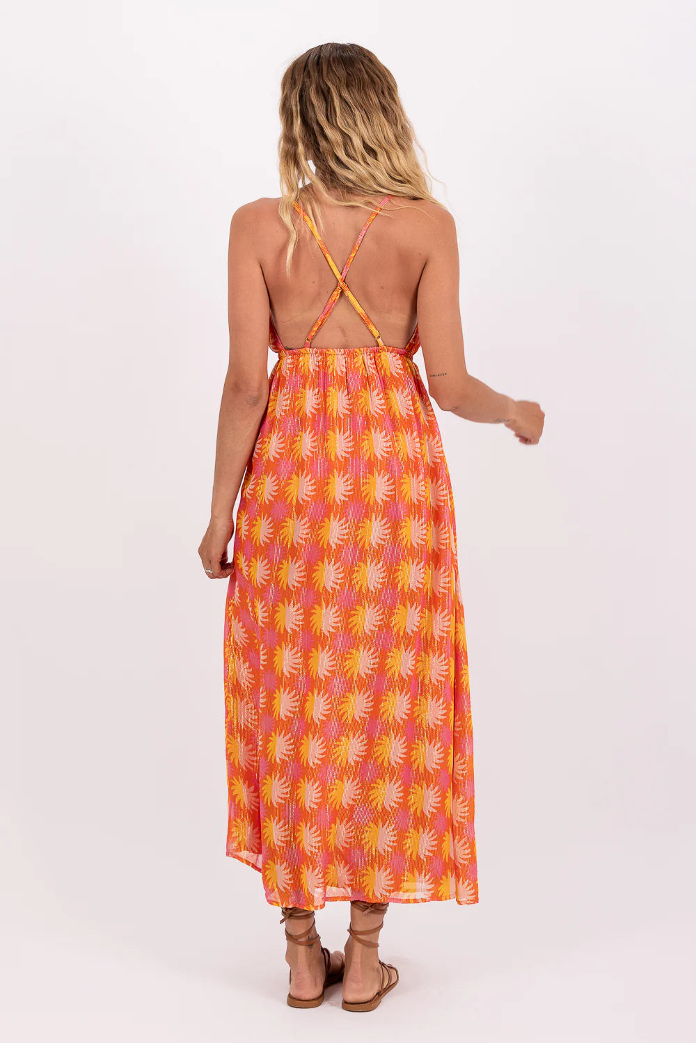 Sundress Fiona Long Print Dress