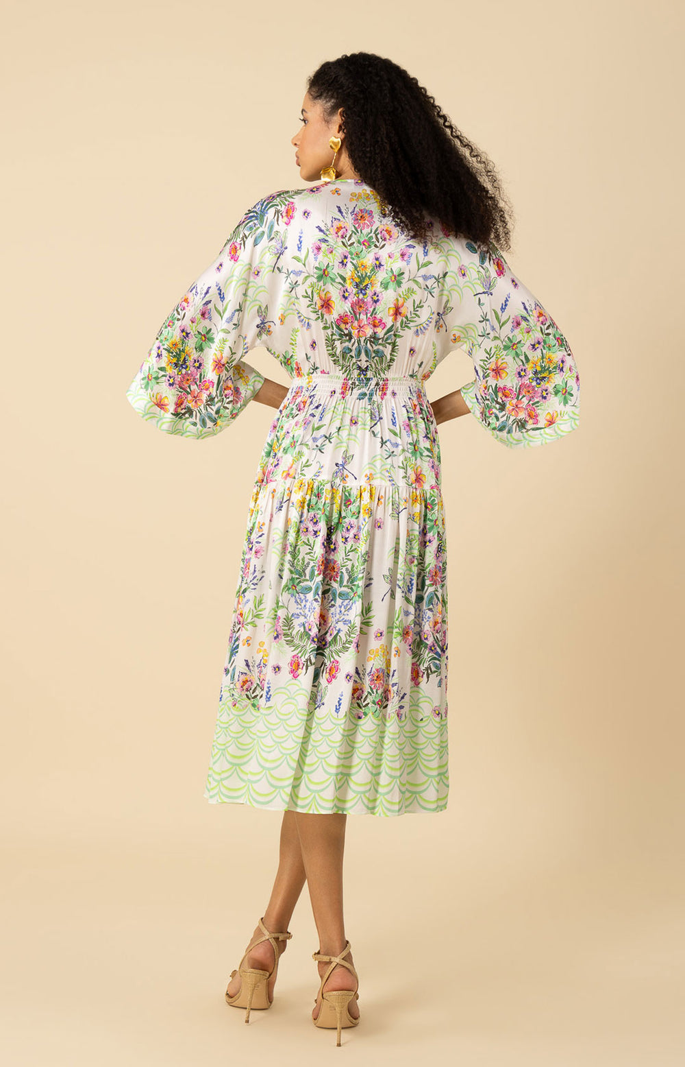 Hale Bob Zahra Kimono Midi Dress