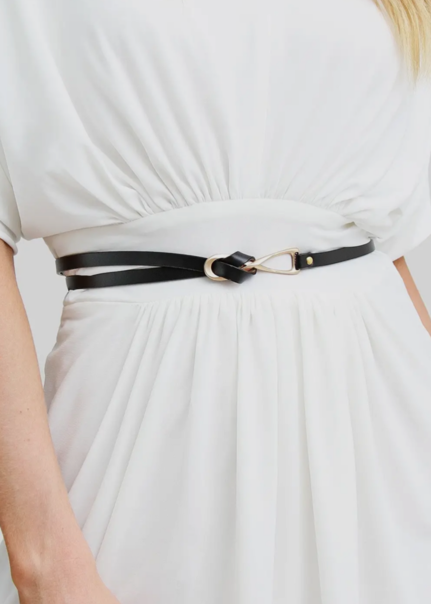 Belle & Bloom Genuine Leather Belt In Black