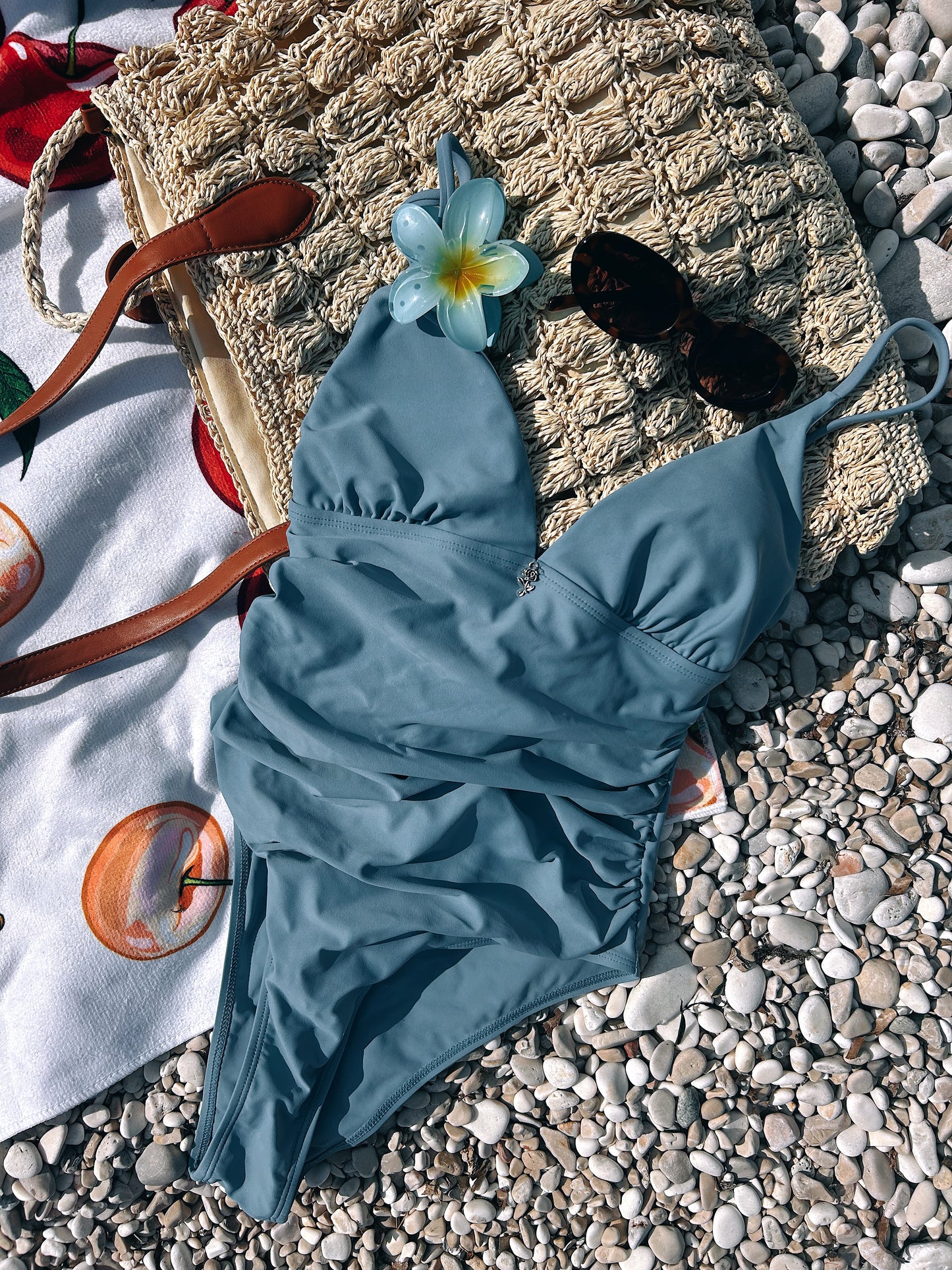 AW Saint-Tropez Ruched Swimsuit In Blue