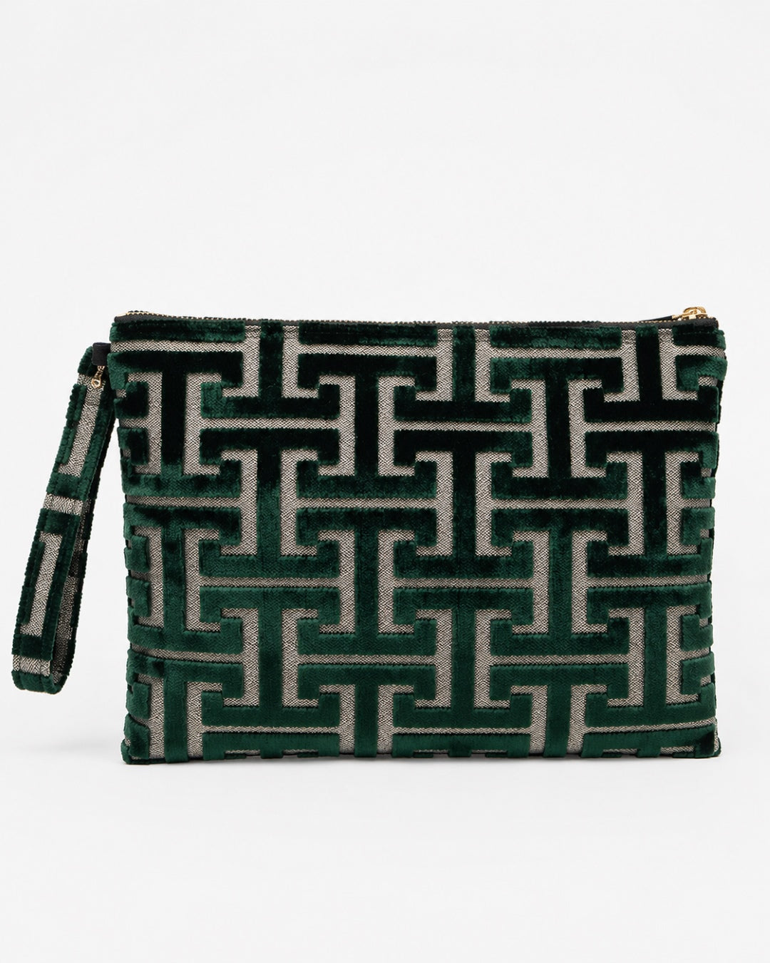 Sorena Nafsika Green Clutch Bag With Chain