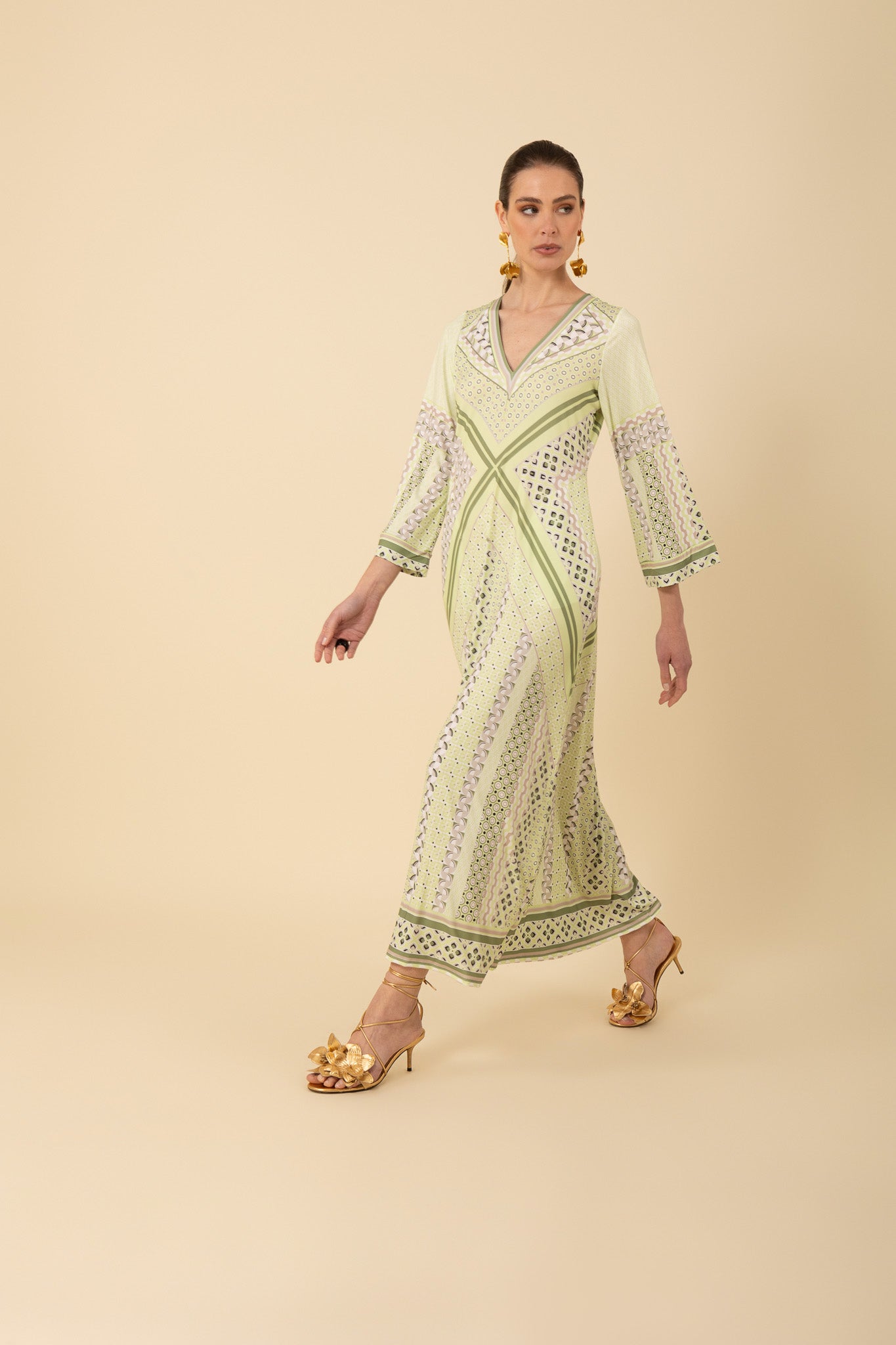 Hale Bob Henley Jersey Maxi Dress