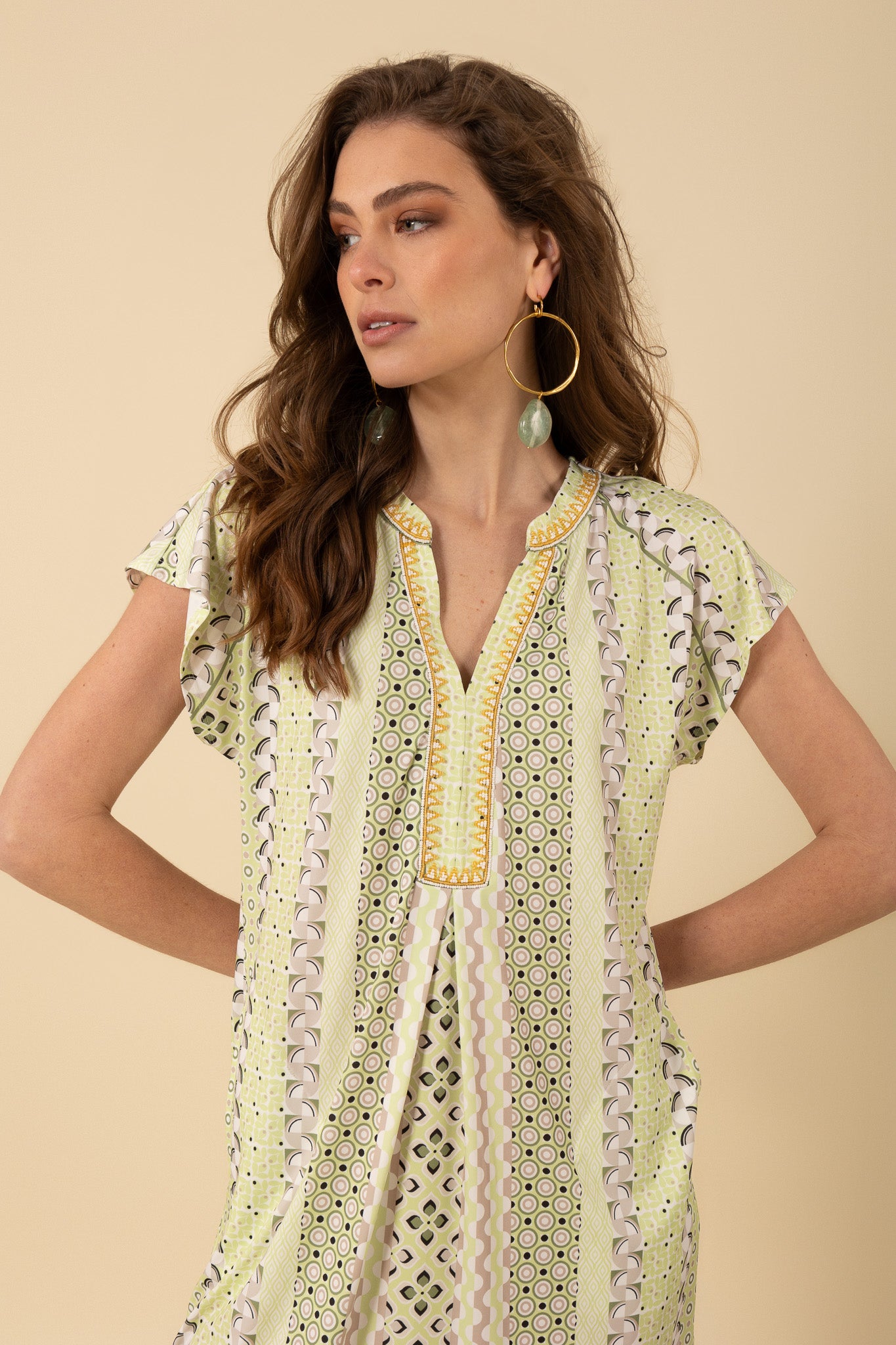 Hale Bob Green Jersey Dress