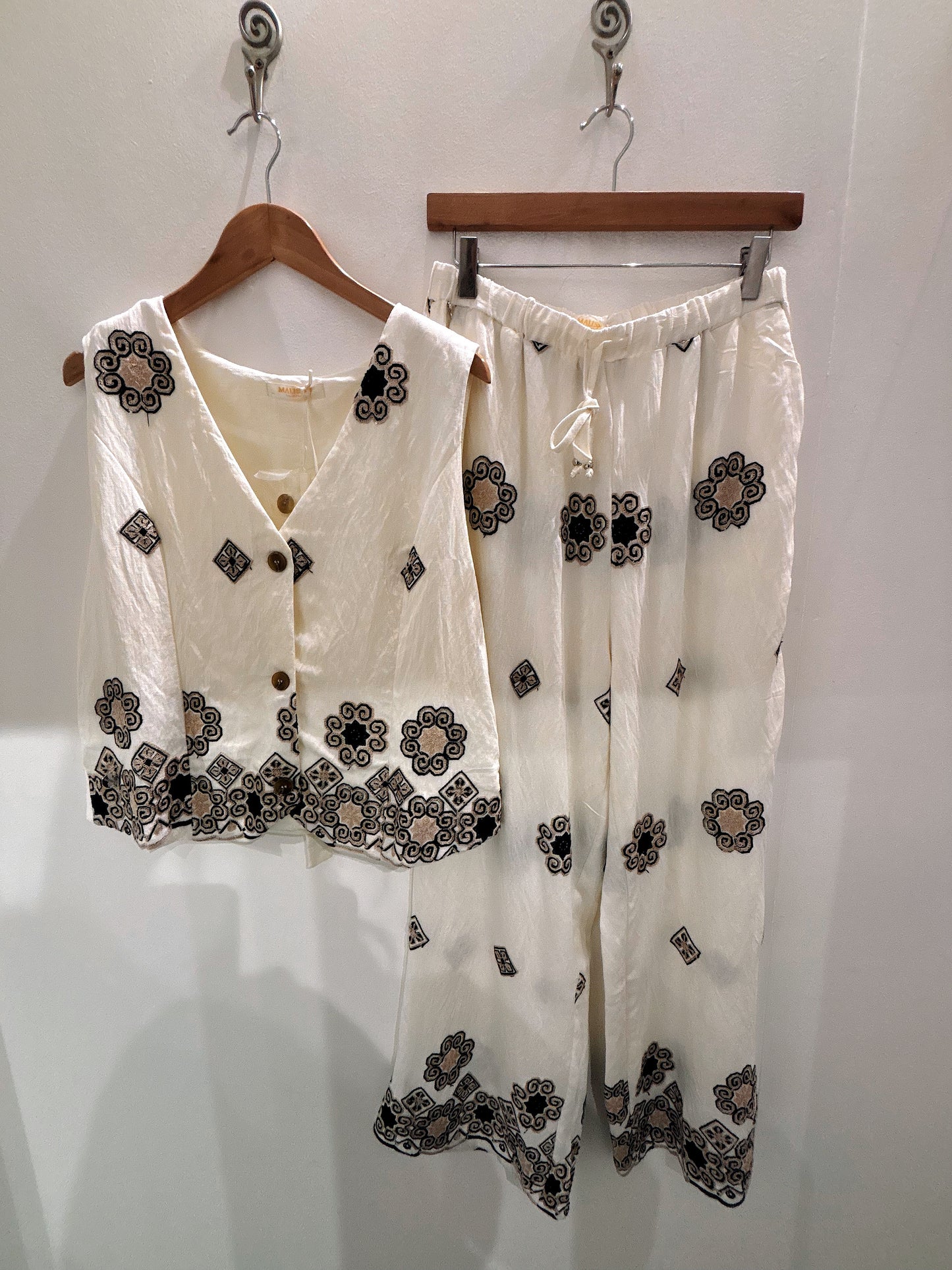 Embroidered Waistcoat & Trousers Co-Ord Set