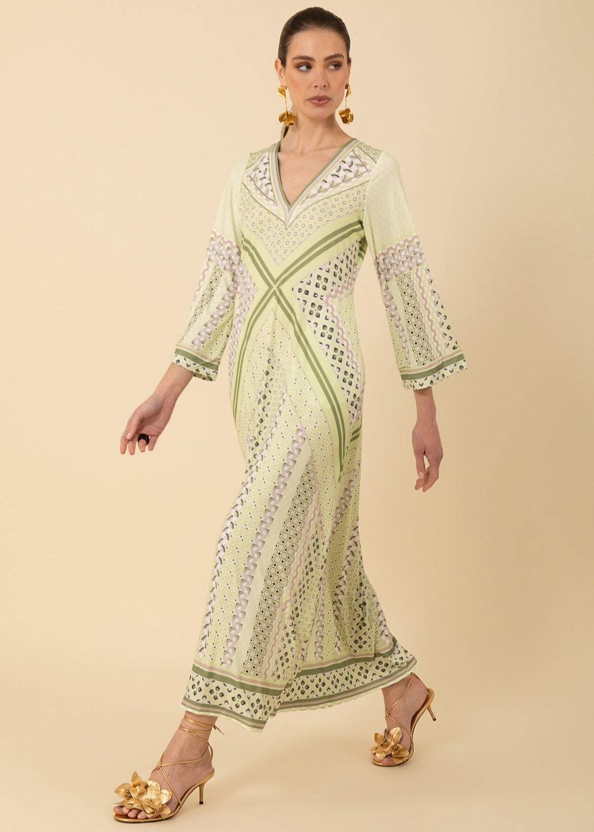 Hale Bob Henley Jersey Maxi Dress