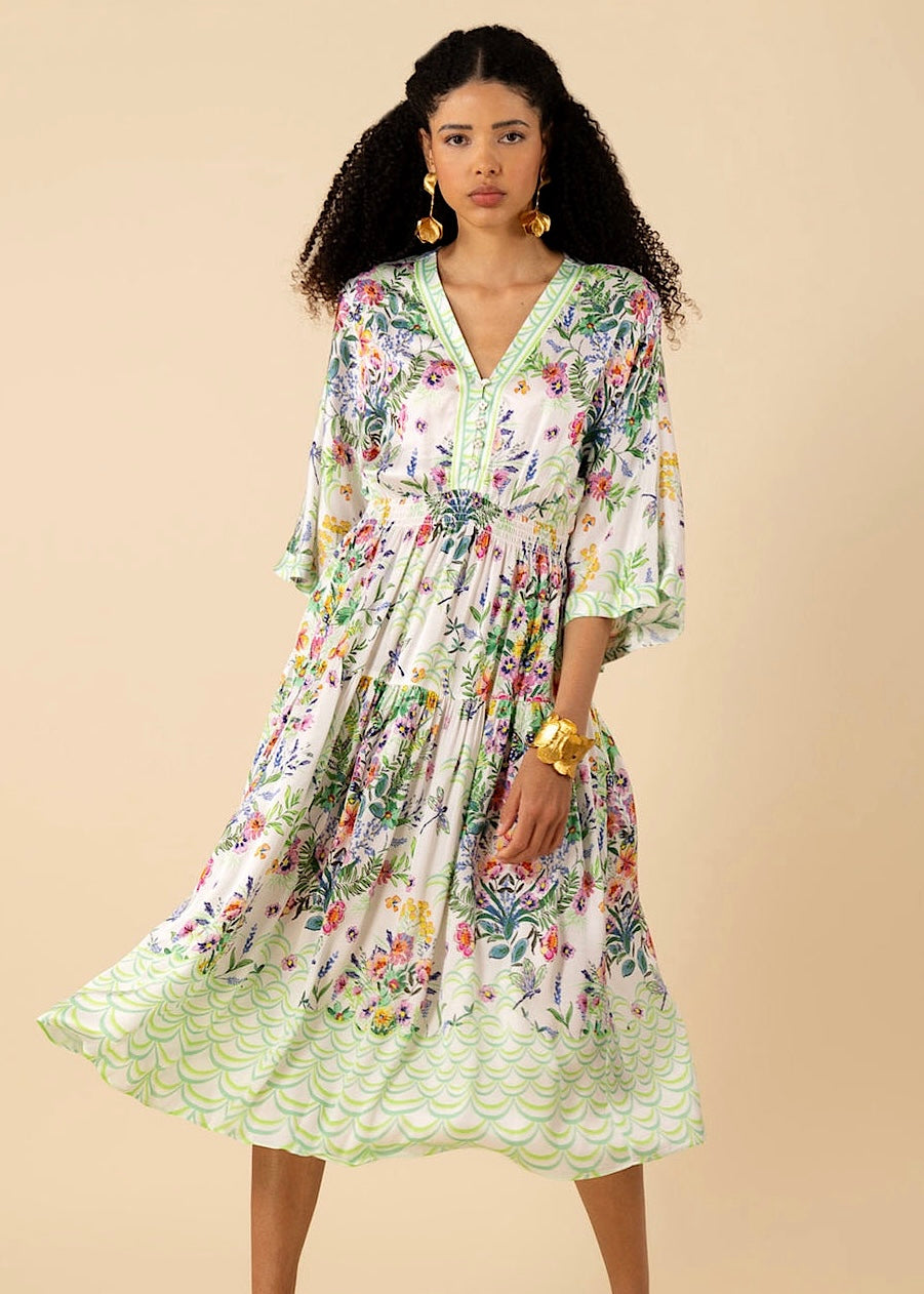 Hale Bob Zahra Kimono Midi Dress