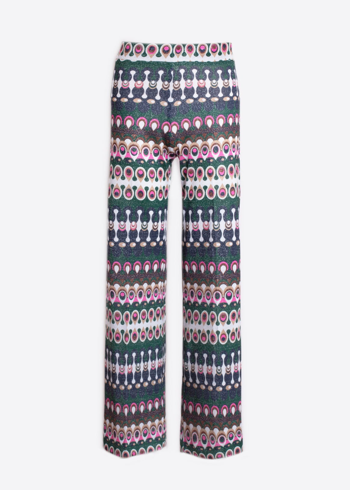 Vilagallo Lurex Geometric Trousers