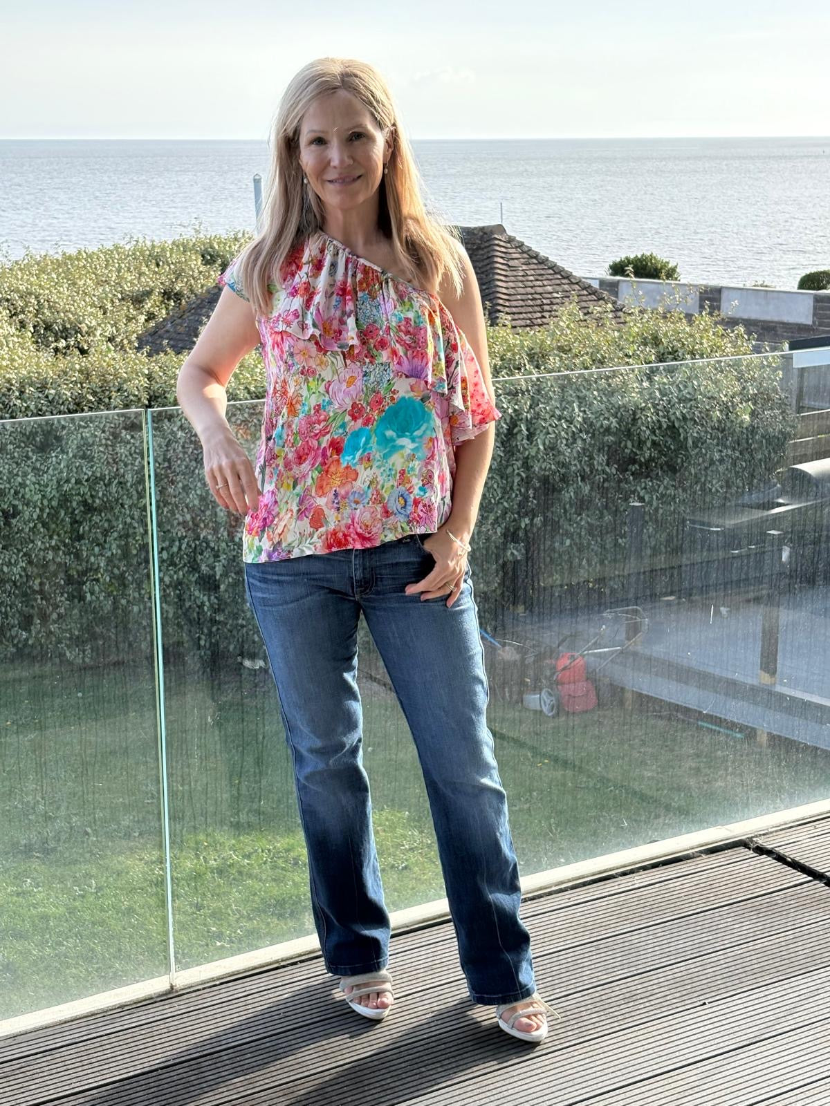 Inoa Floral One Shoulder Top