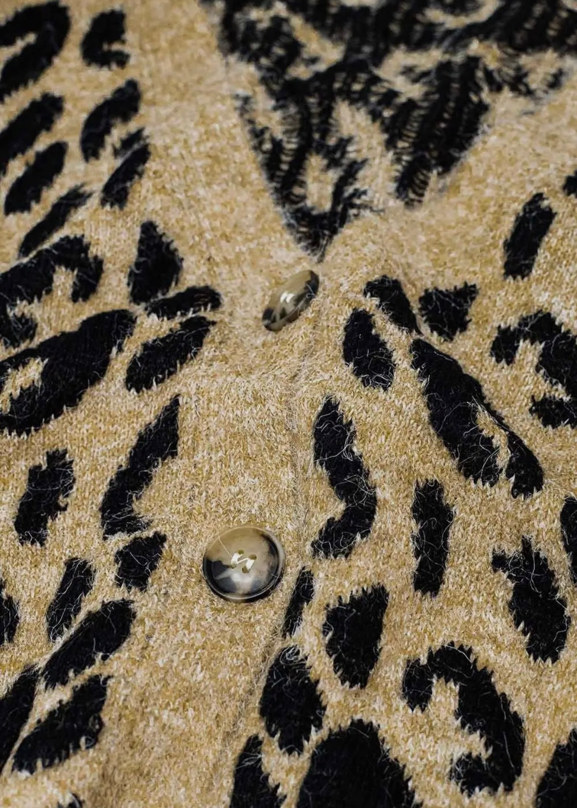 Q2 Soft Knit Leopard Print Cardigan