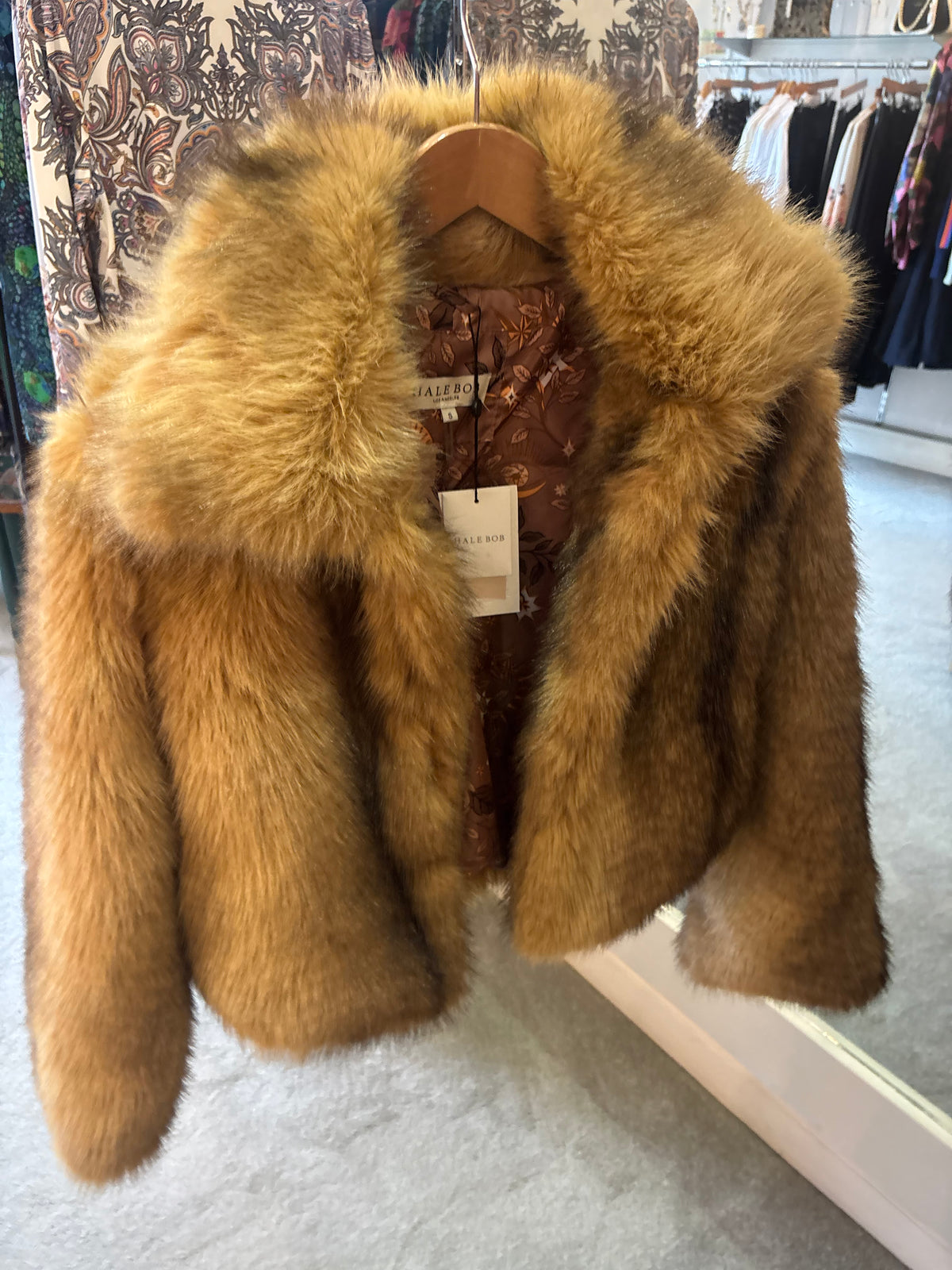 Hale Bob Faux Fur Cropped Jacket
