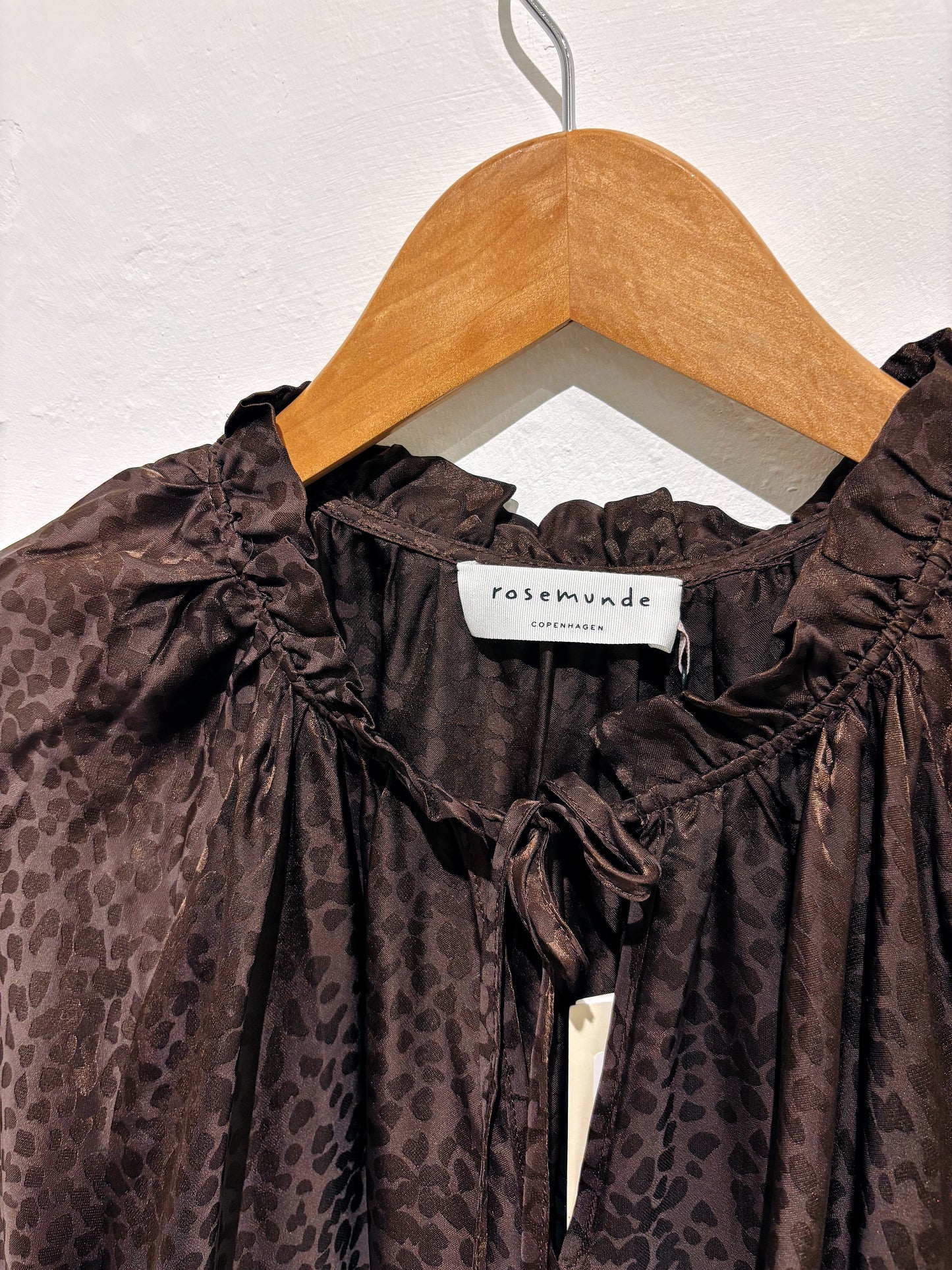 Rosemunde Brown Leopard Print Silk Mix Blouse