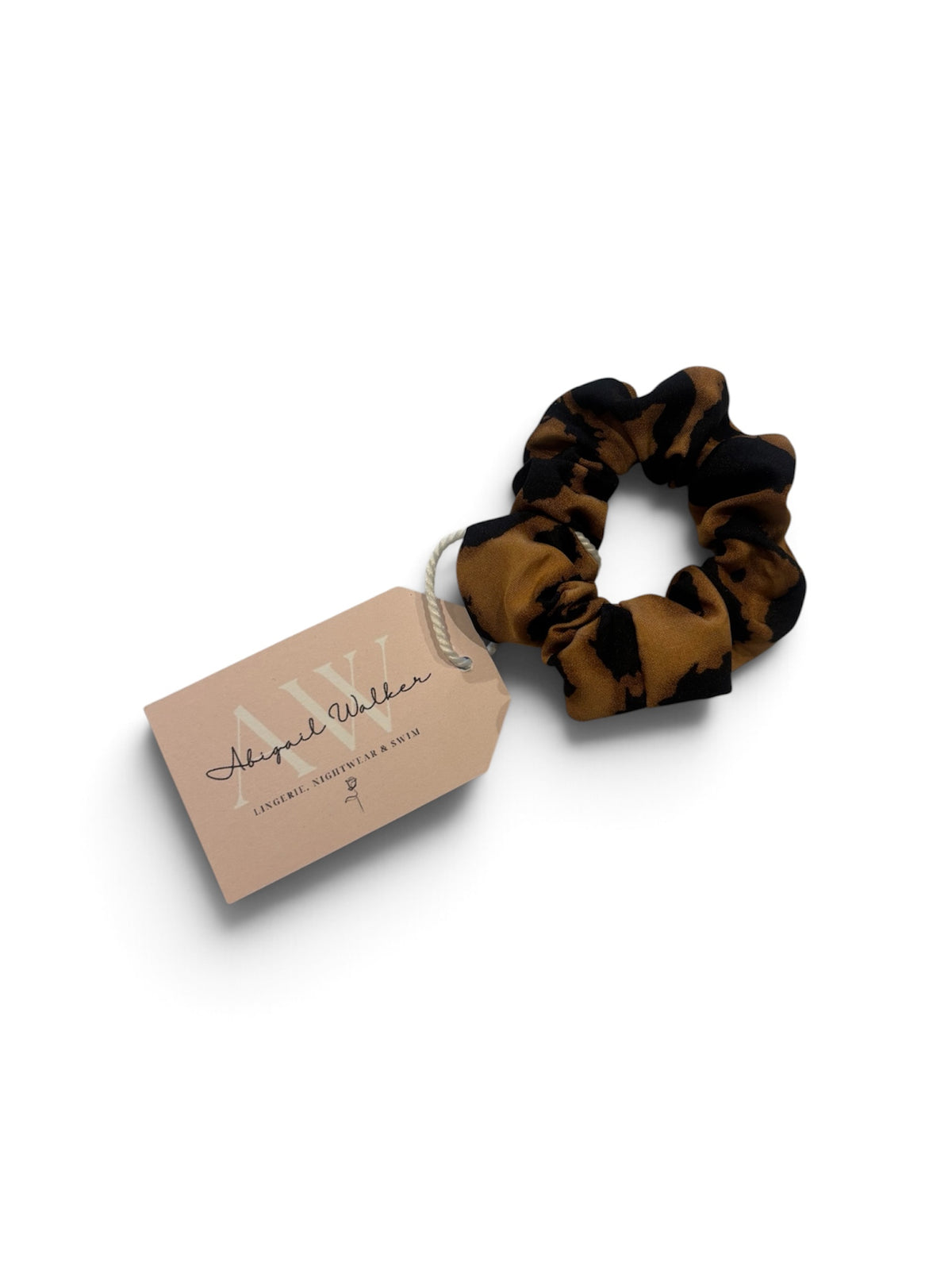 Brown Big Leopard Print Hair Scrunchy
