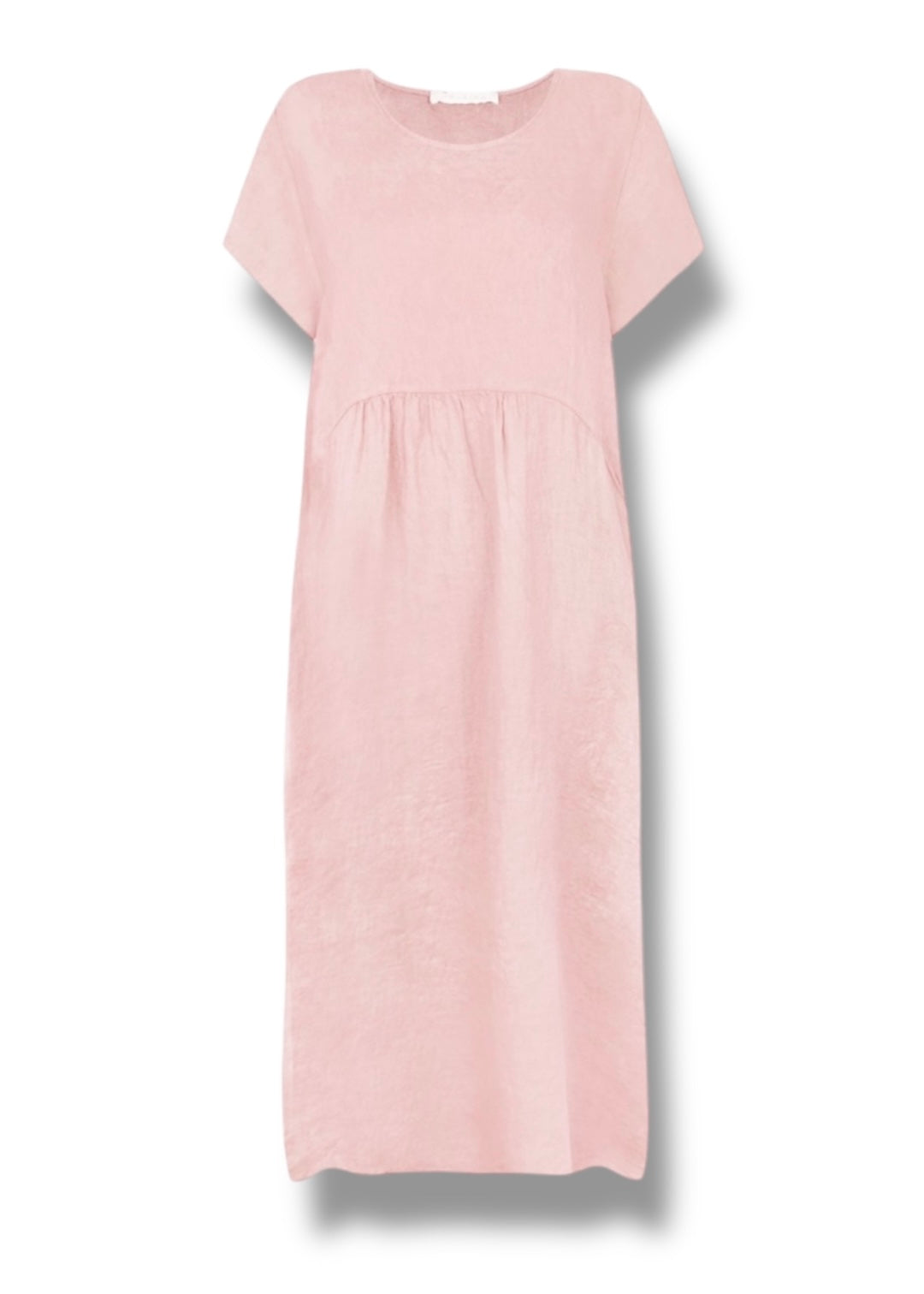 Amazing Woman Linen Dress In Pink