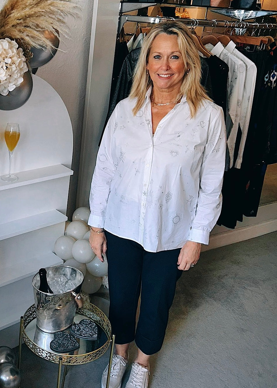 Vilagallo White & Silver Shirt