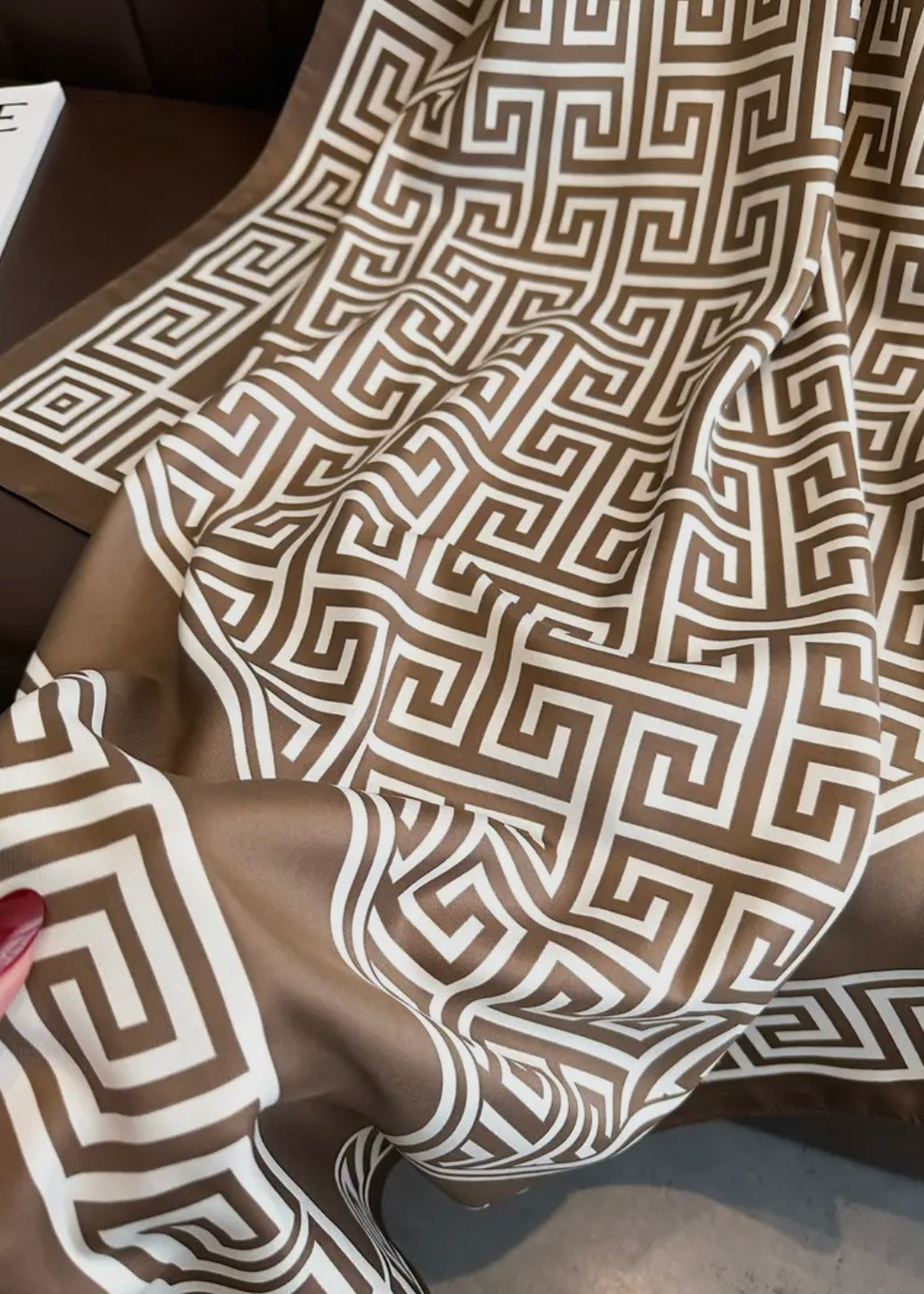 Silky Geometric Scarf