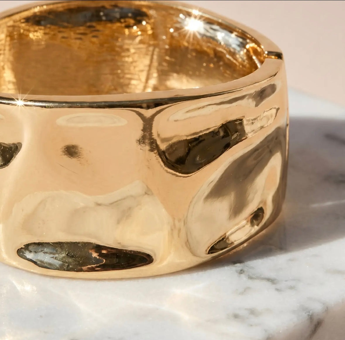 Chunky Hammered Statement Bangle