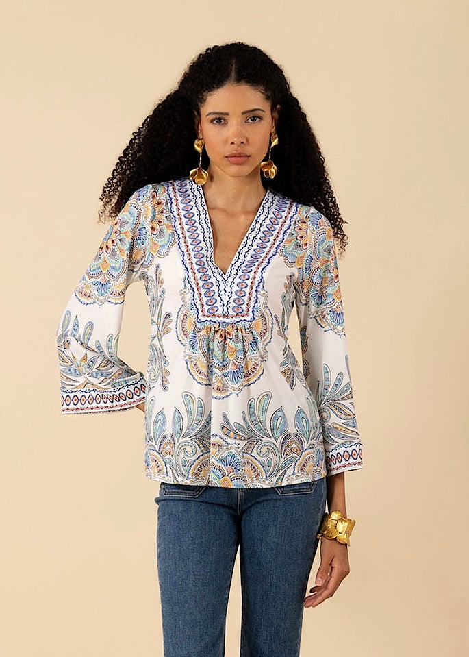 Hale Bob Kimber Jersey Beaded Top