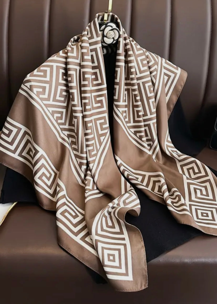 Silky Geometric Scarf