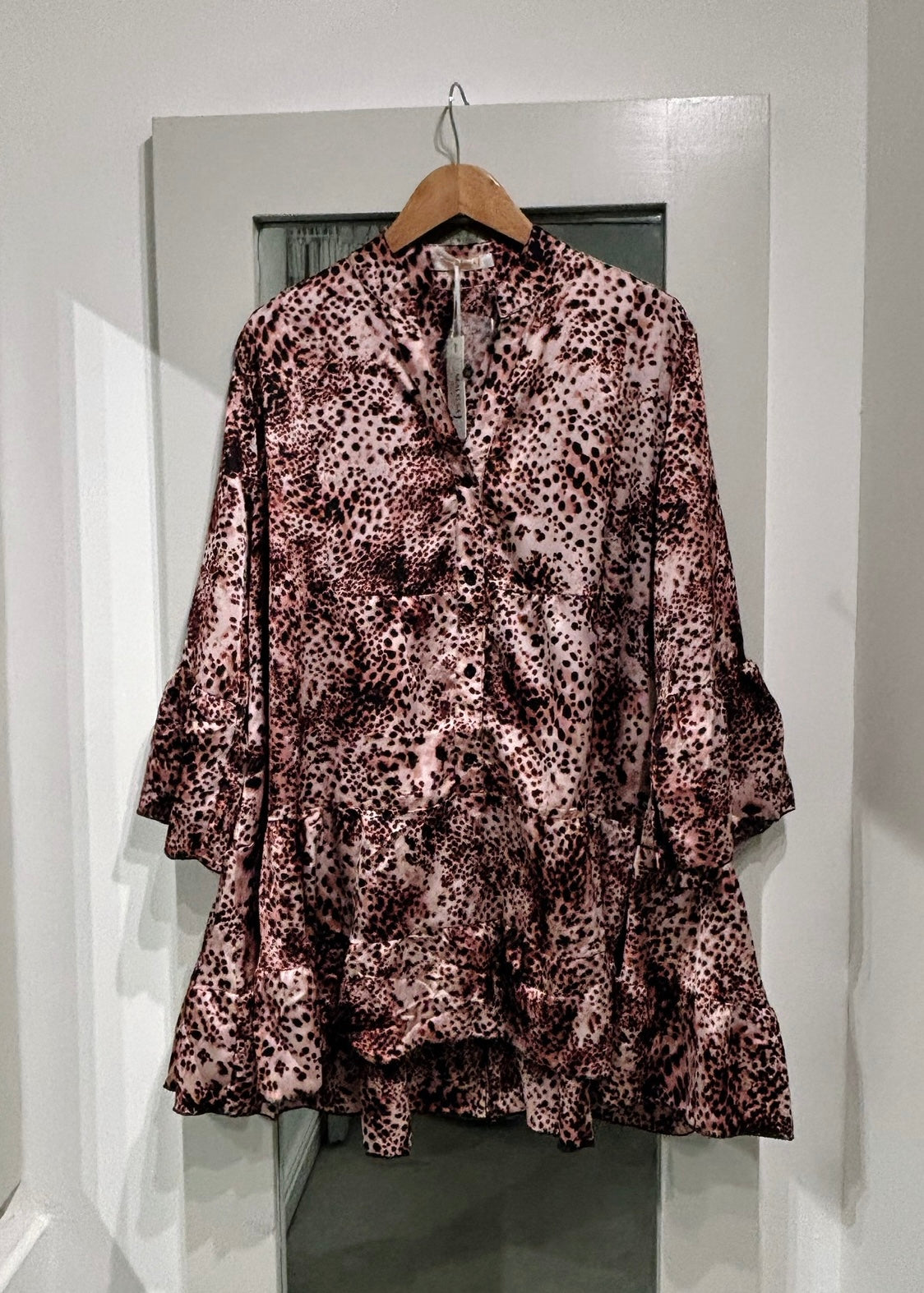 Pink Print Floaty Dress