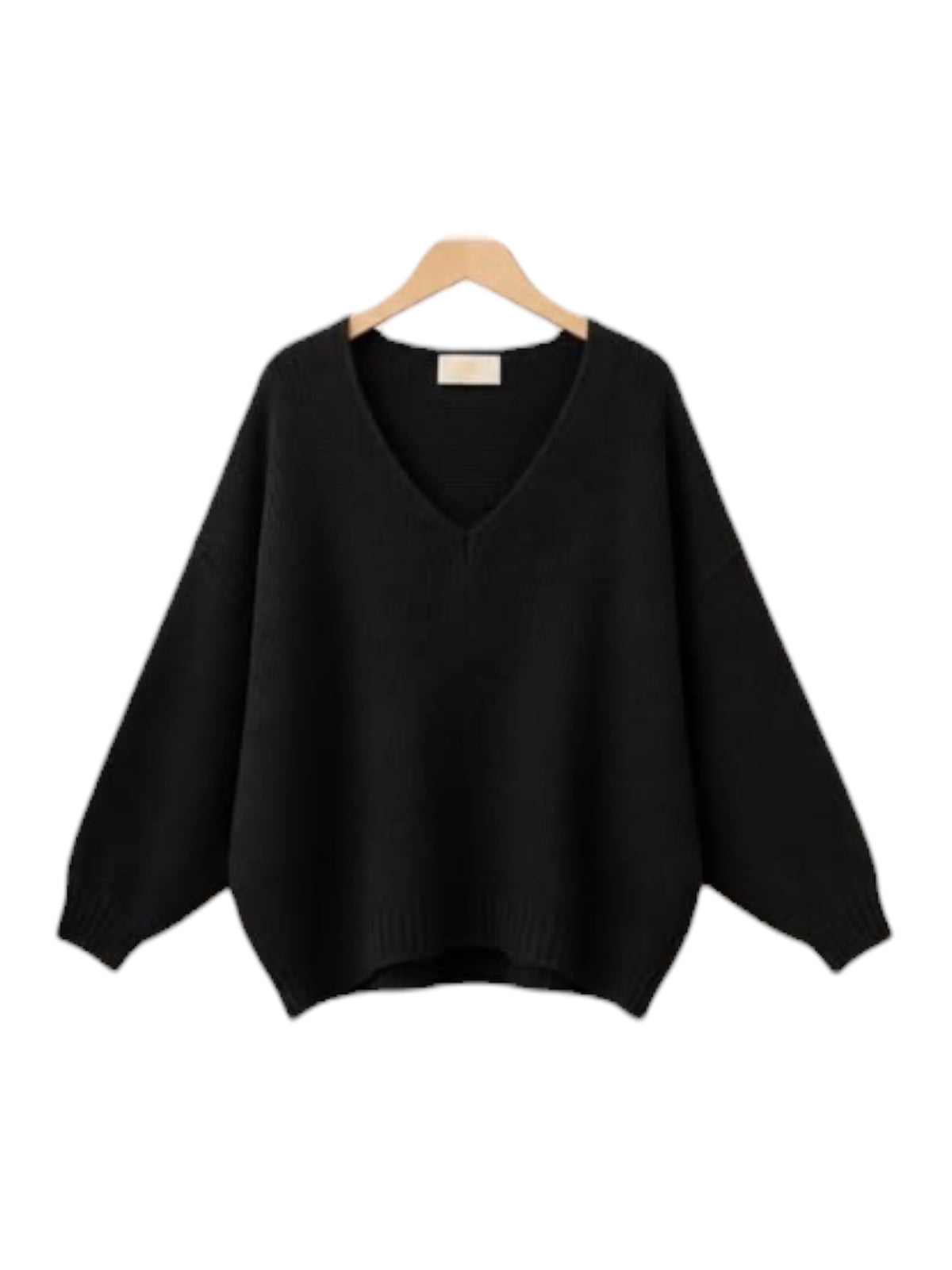 Malissa J V Neck Jumper In Black