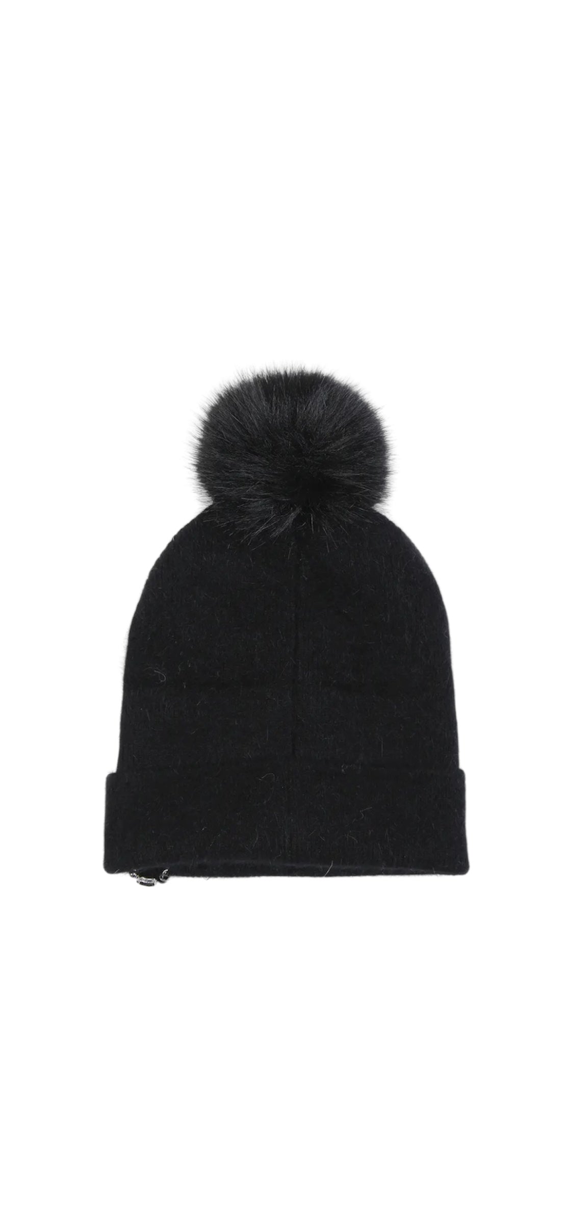Black Embellished Bobble Hat