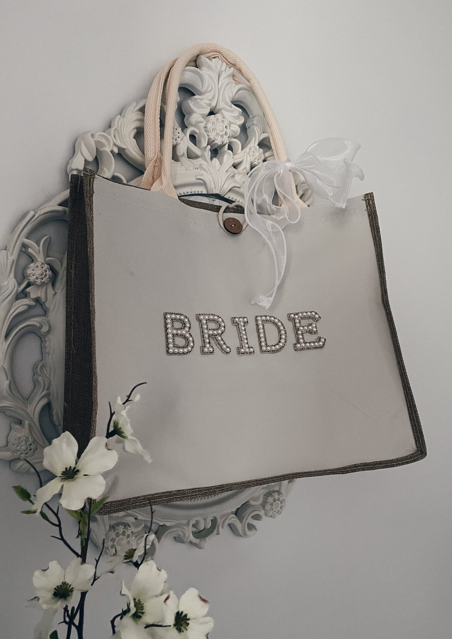 Bride Embellished Tote Bag
