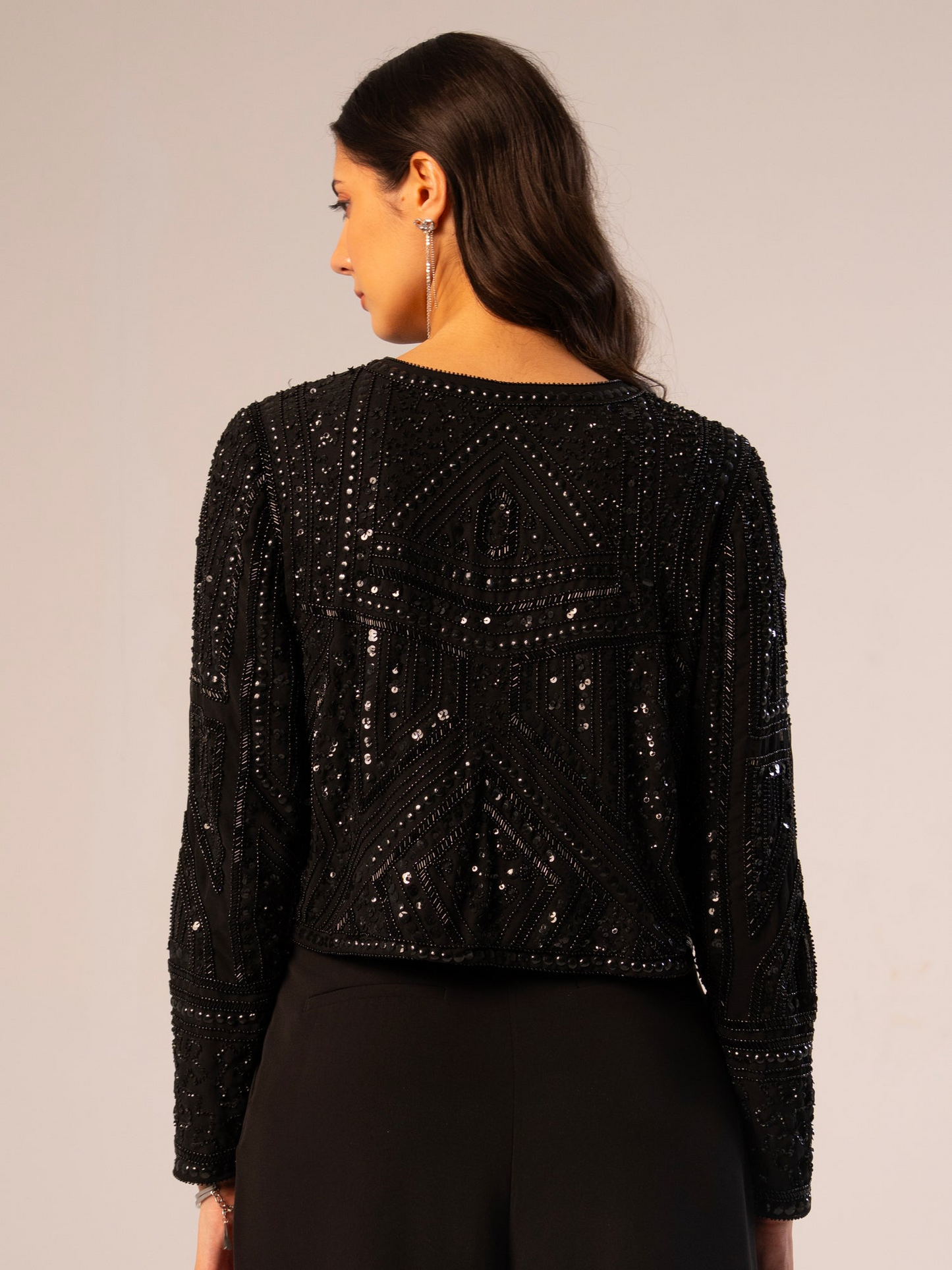 Rose And Nancy Briar Black Hand Beaded Trophy Jacket