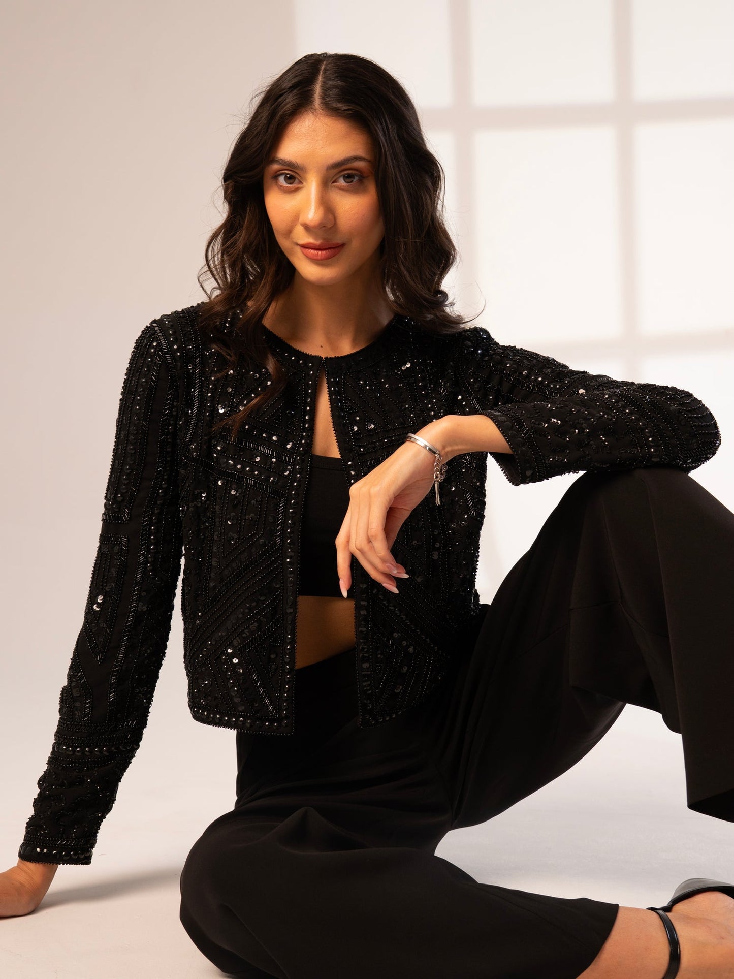 Rose And Nancy Briar Black Hand Beaded Trophy Jacket