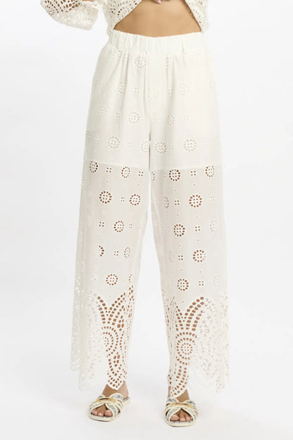 Miss June Rina Trousers In White