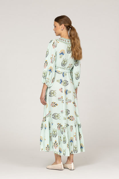 Inoa Wrap Dress With Embellishment - Silk Mix