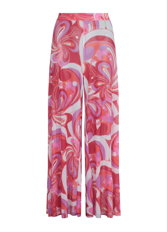 NAIA Beach South Beach Split Trousers In La Dolce Vita Print