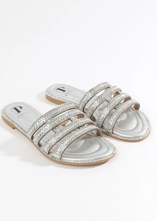 Silver Sparkle Sandals