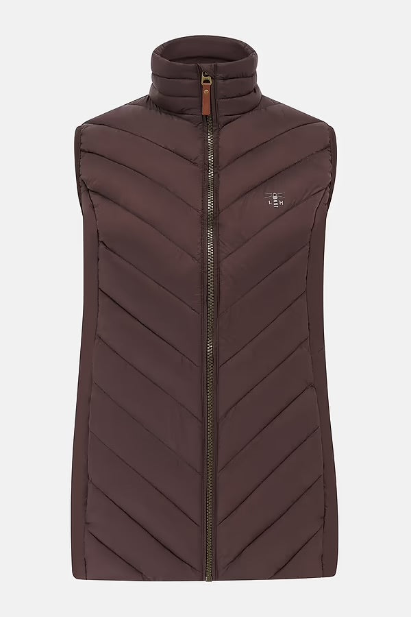Lighthouse Laurel Padded Gilet In Cocoa