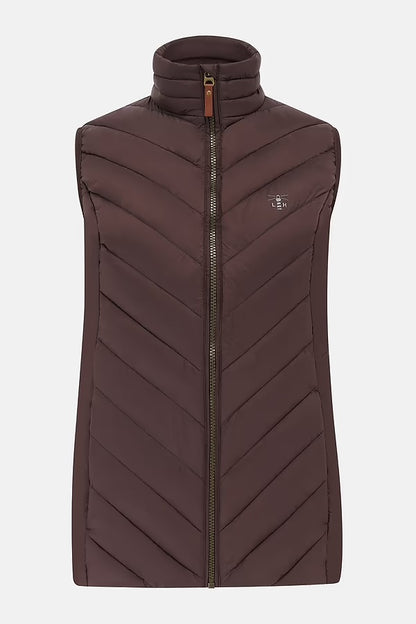Lighthouse Laurel Padded Gilet In Cocoa