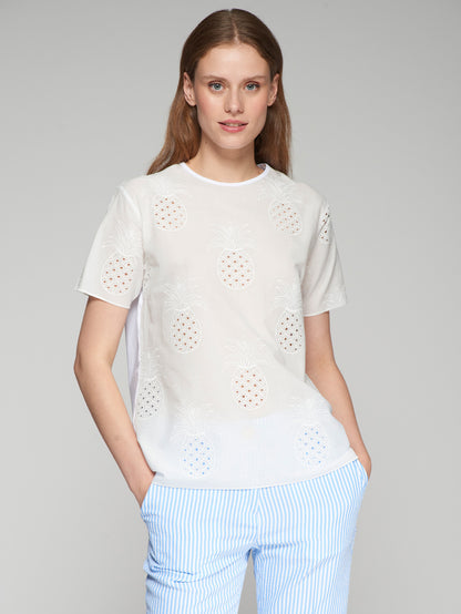 Vilagallo Pinapple Cut Out T-Shirt