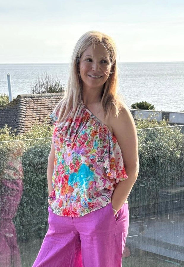 Inoa Floral One Shoulder Top
