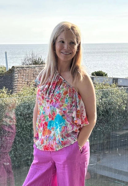 Inoa Floral One Shoulder Top