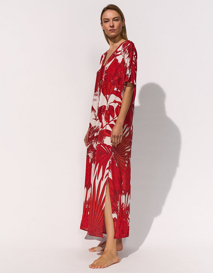 Maryan Mehlhorn Palmaria Kaftan - Creme Rouge