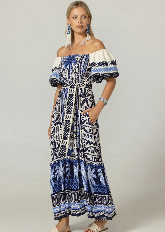 Miss June Off The Shoulder Mya Long Dress