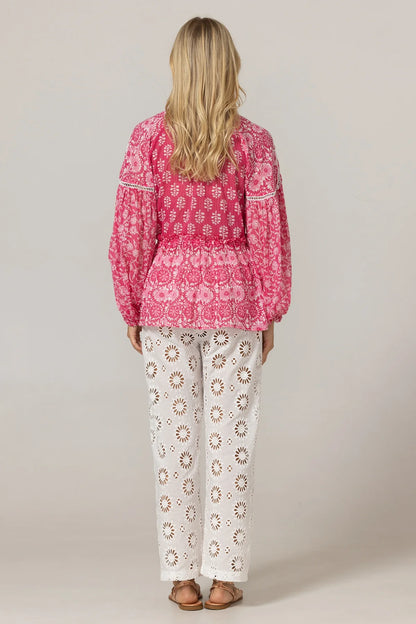 Miss June Pink Print Bonia Blouse