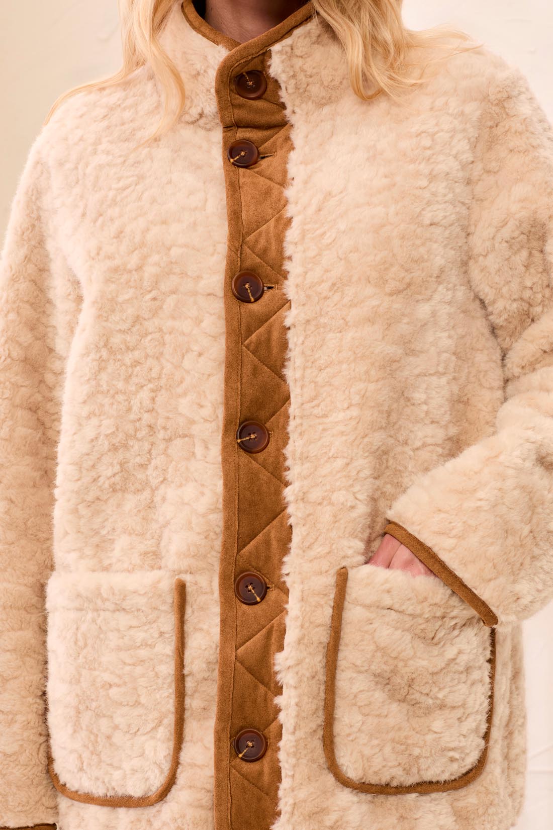 TRIBAL Reversible Teddy Coat
