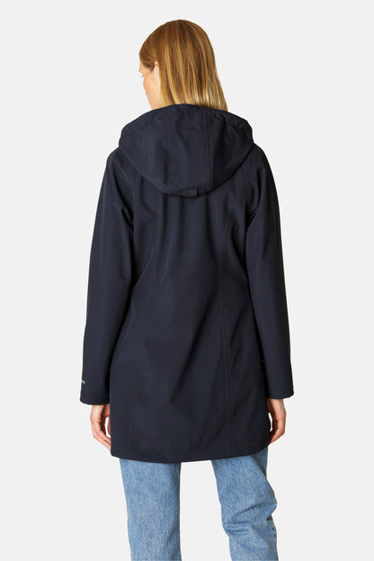 ILSE JACOBSEN Daybreak Womens Softshell Raincoat - Dark Indigo