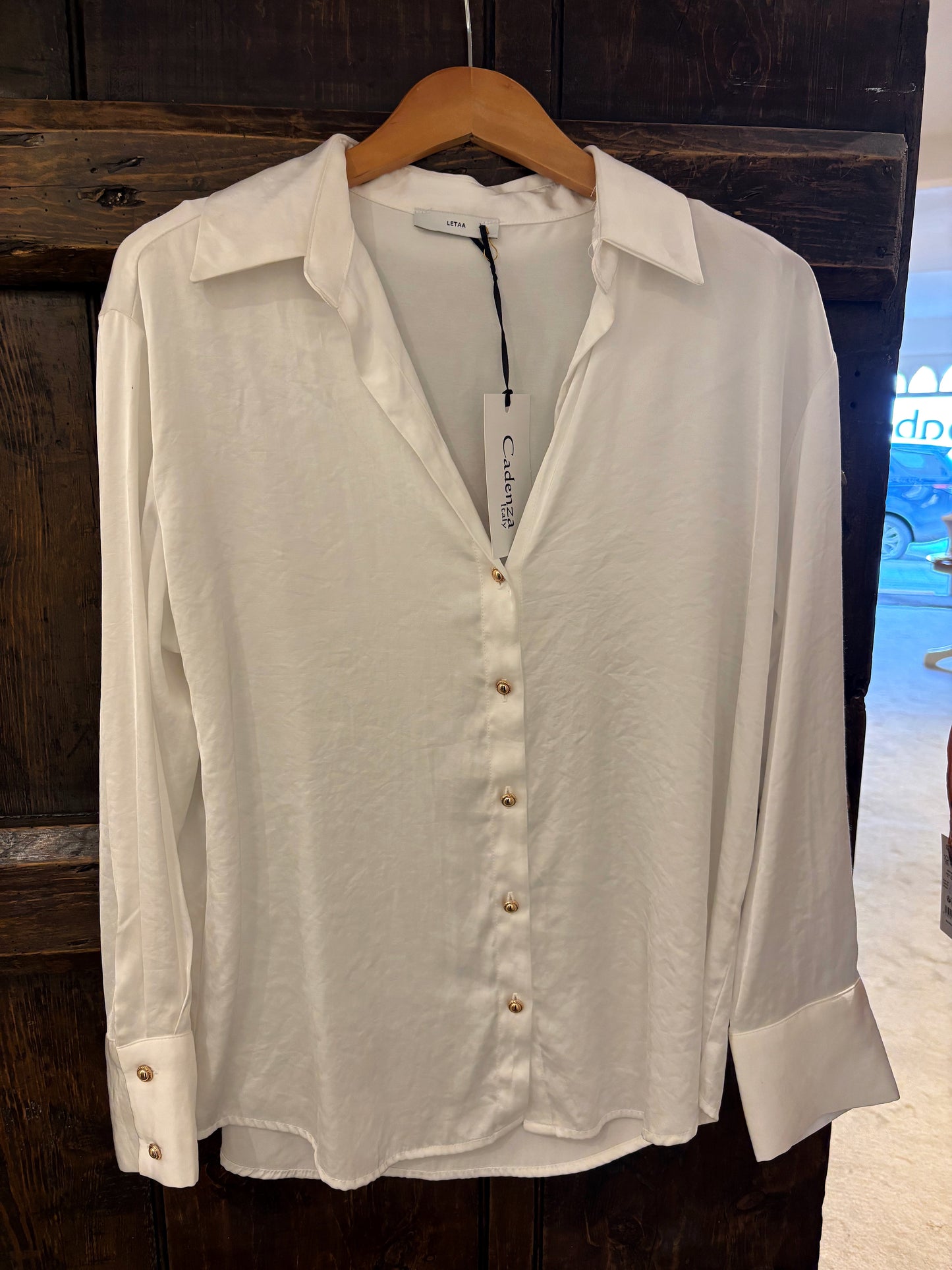 White Satin Shirt