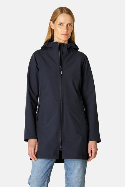 ILSE JACOBSEN Daybreak Womens Softshell Raincoat - Dark Indigo