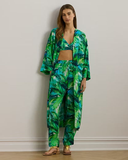 Ralph Lauren Palm Print Robe Cover-Up
