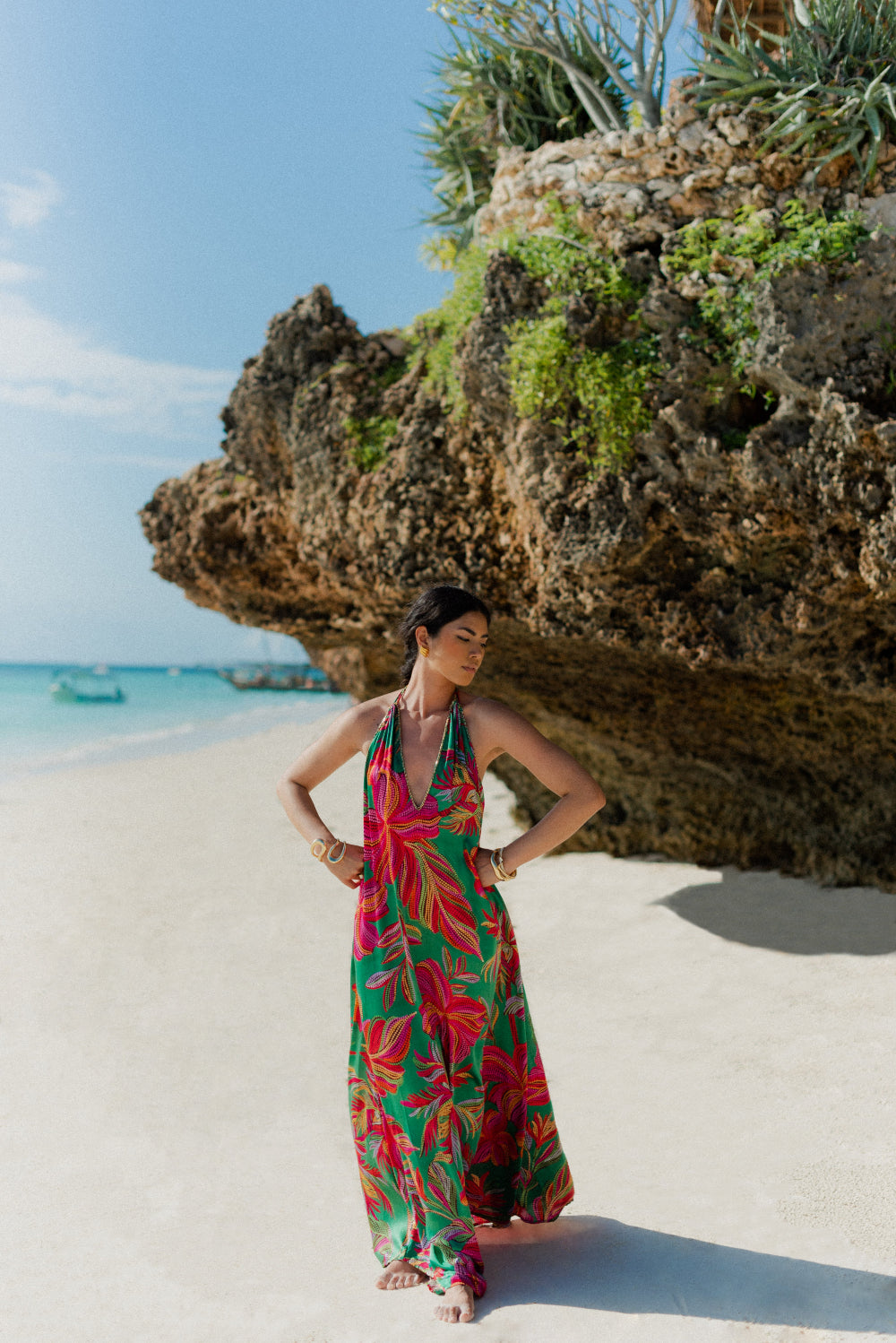 Sundress Natasha Long Dress With Embellishment
